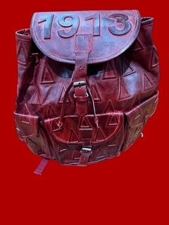 Delta Crimson Leather Backpack