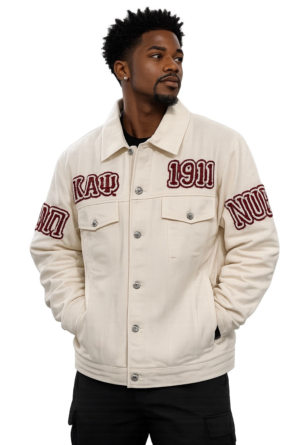 Cream Denim Jacket