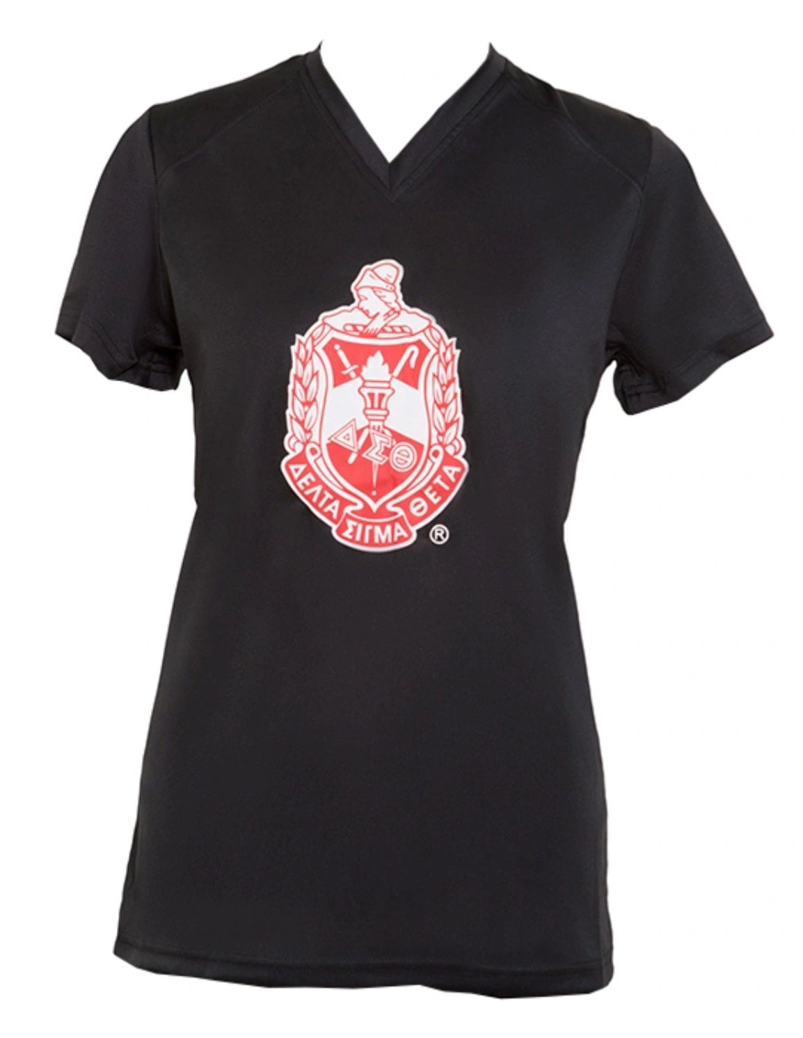 Delta Black V-Neck Performance Tee