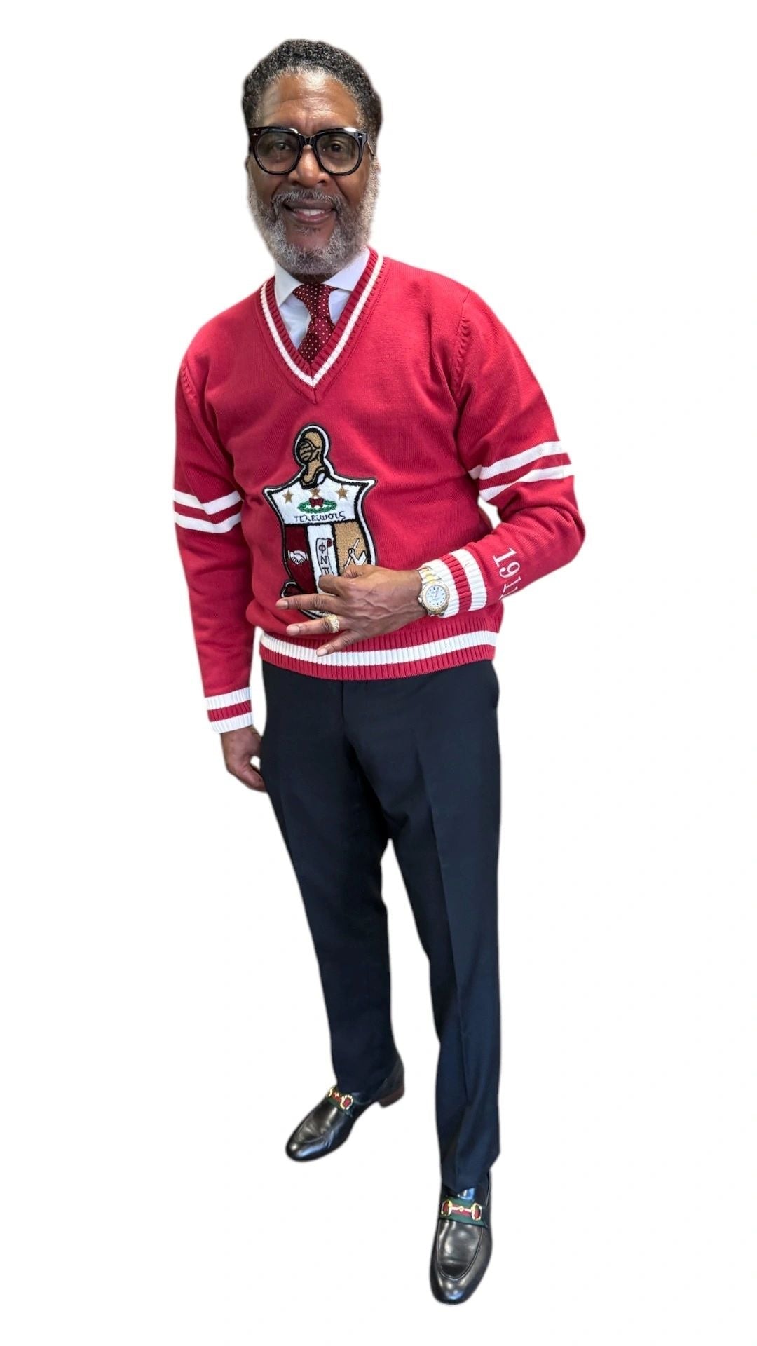 Crimson Varsity Sweater