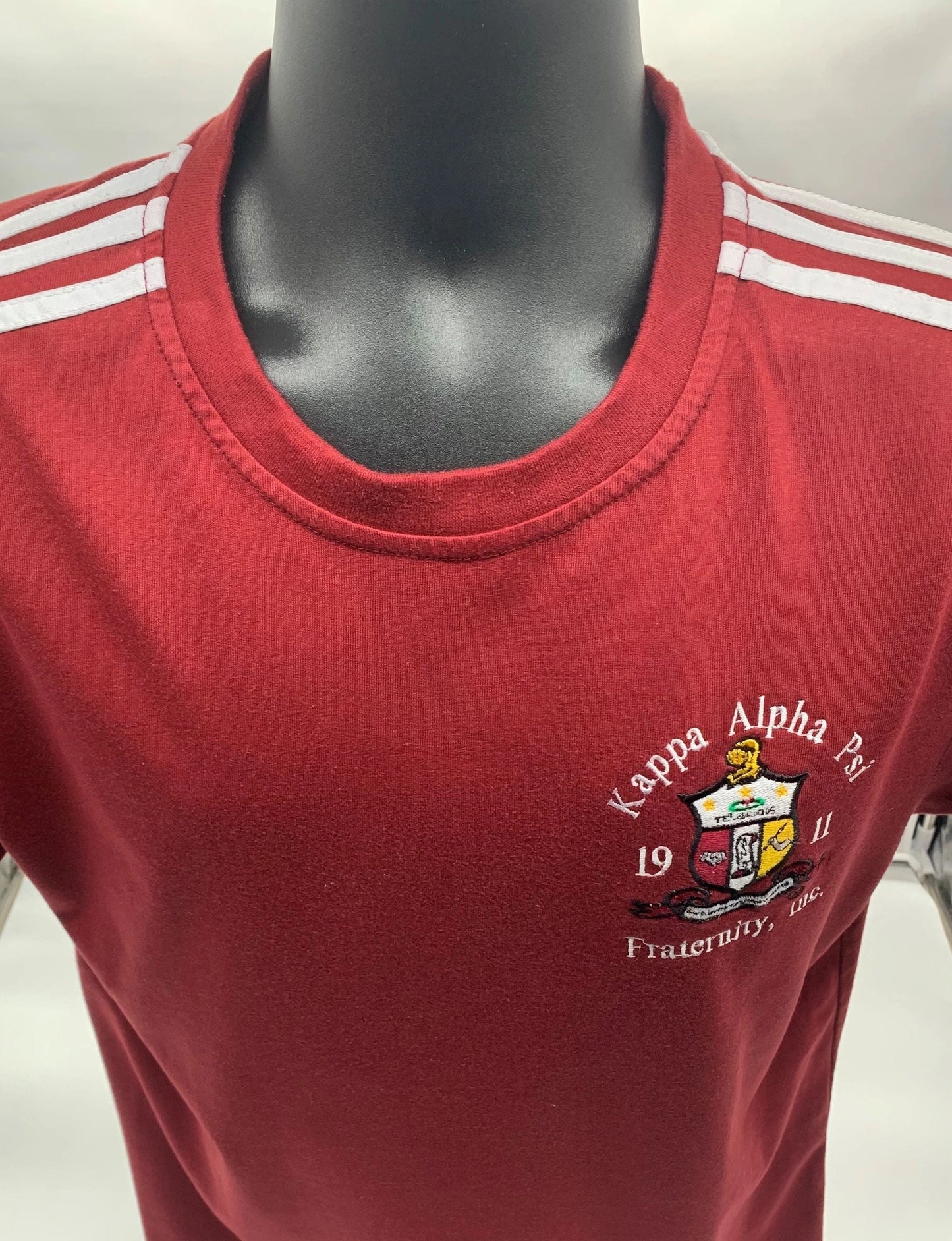 T - Shirt Crimson with White Stripes