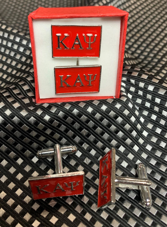 Cufflinks (Rectangular) Red