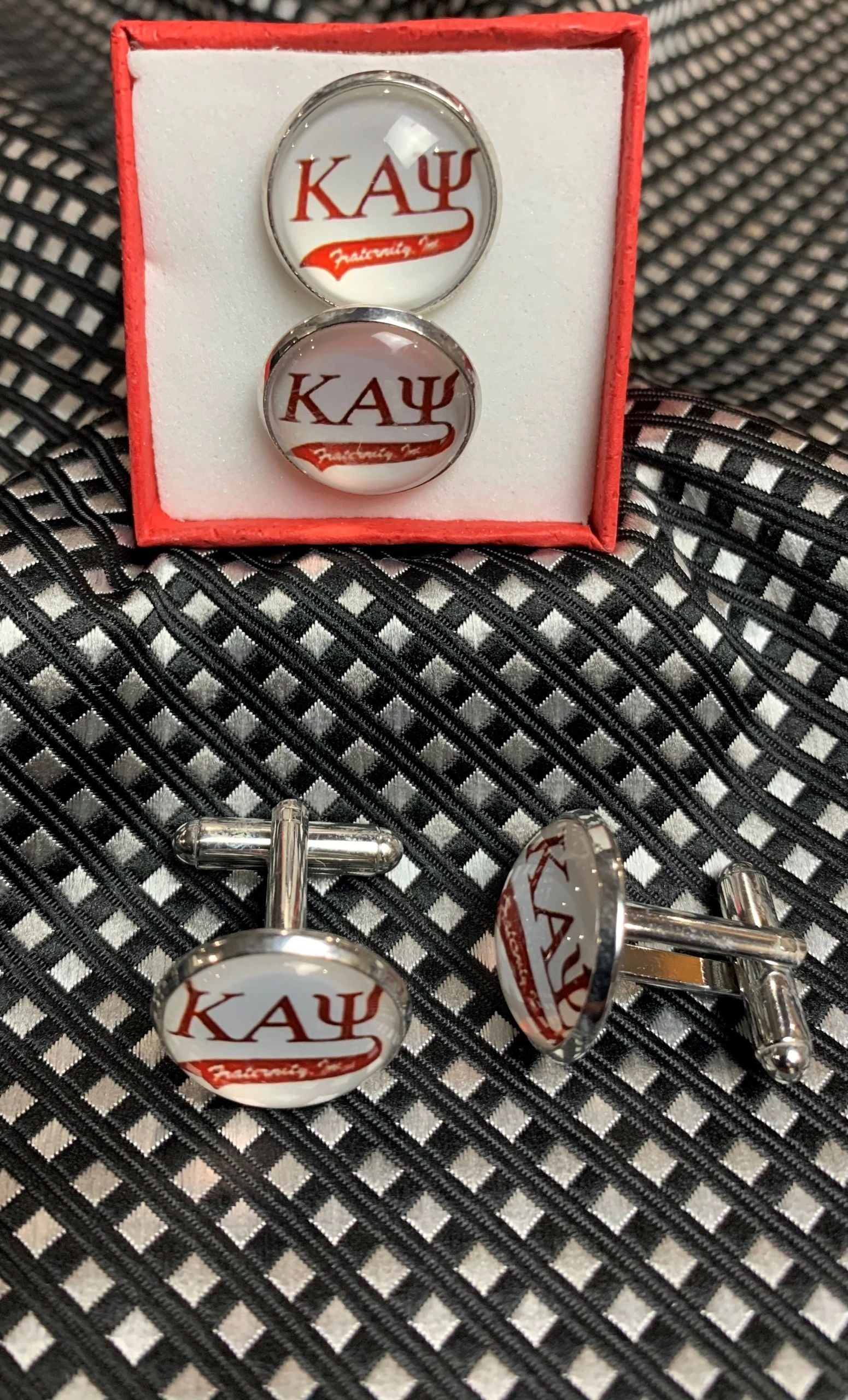 Cufflinks (Round) White