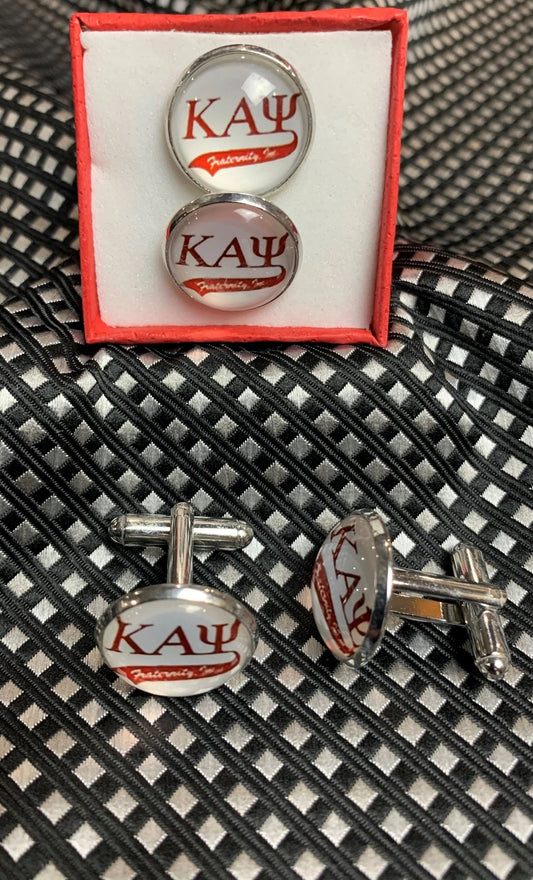 Cufflinks (Round) White