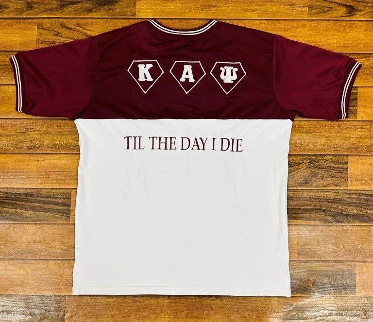 Crimson/White Embroidered
