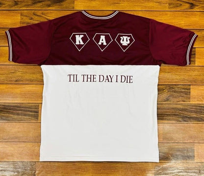 Crimson/White Embroidered