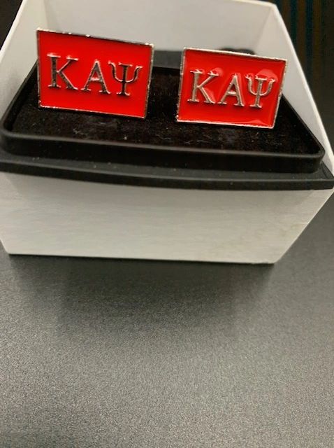 Cufflinks (Rectangular) Red