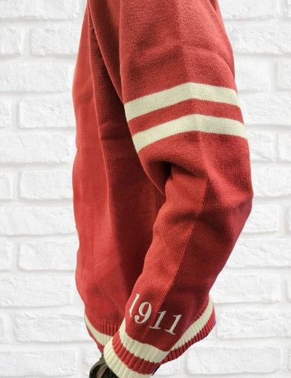 Crimson Varsity Sweater