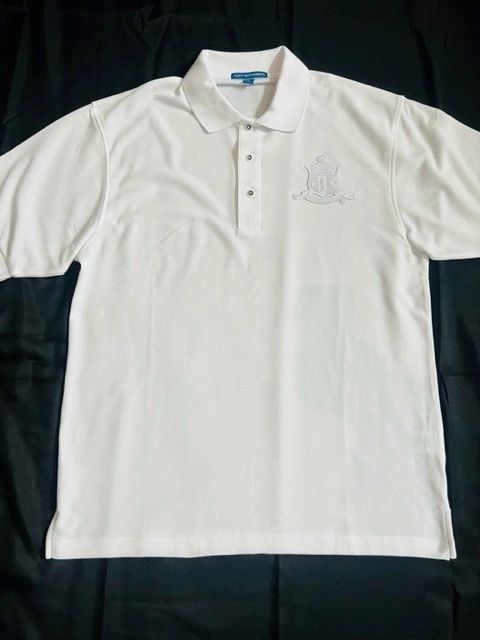 White on White Coat of Arms Polo