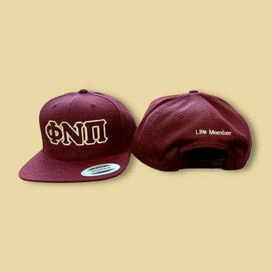 Crimson Phi Nu Pi Life Member Cap